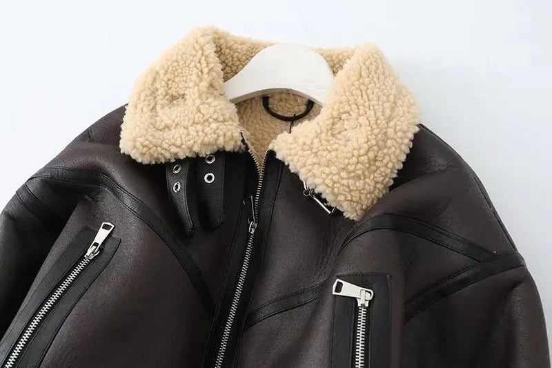 Rubee Women's Jacket Shearling Leather