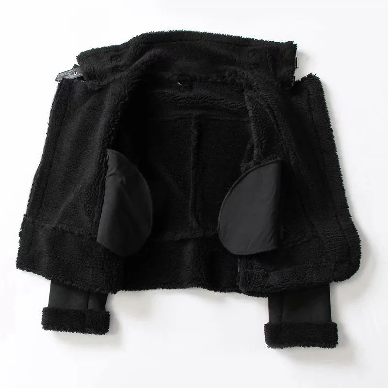 Rubee Women's Jacket Suede Shearling Leather