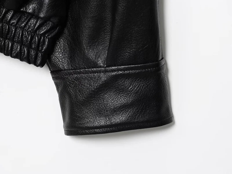 Rubee Women's Jacket Oversized Faux-Leather