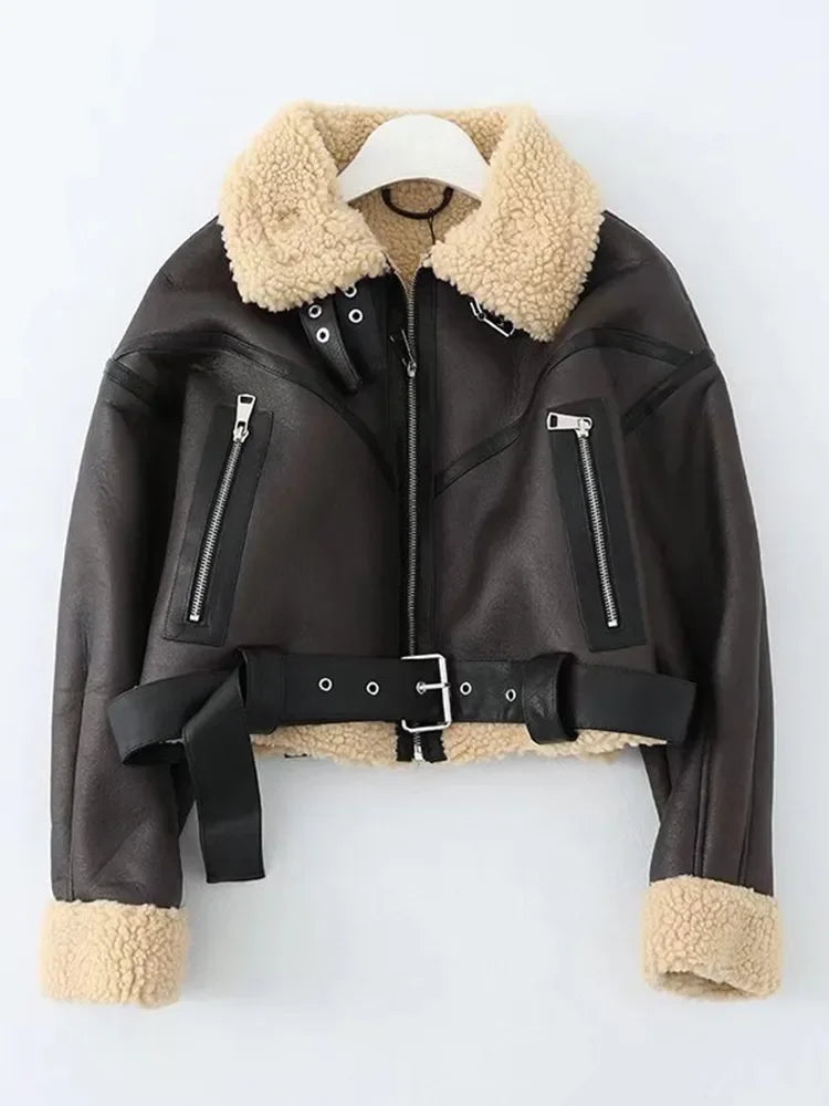 Rubee Women's Jacket Shearling Leather