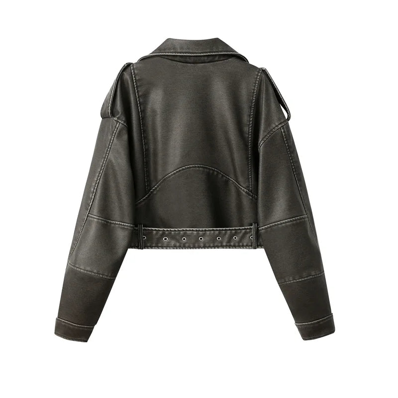 Rubee Women's Jacket Cropped Leather