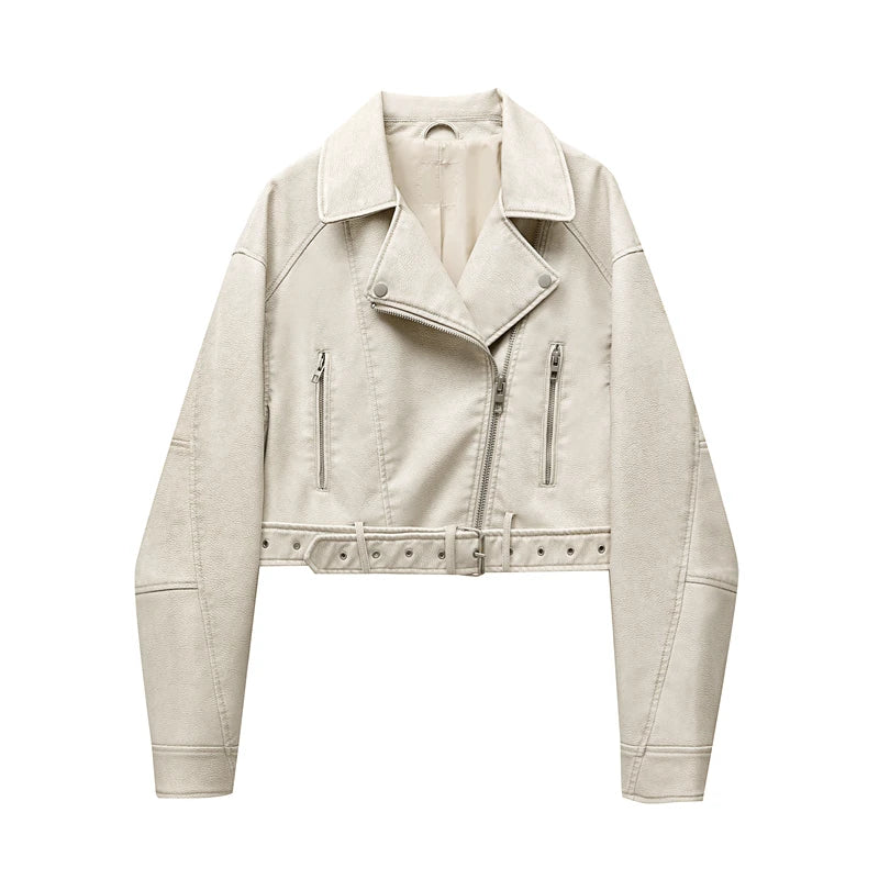 Rubee Women's Jacket Cropped Leather