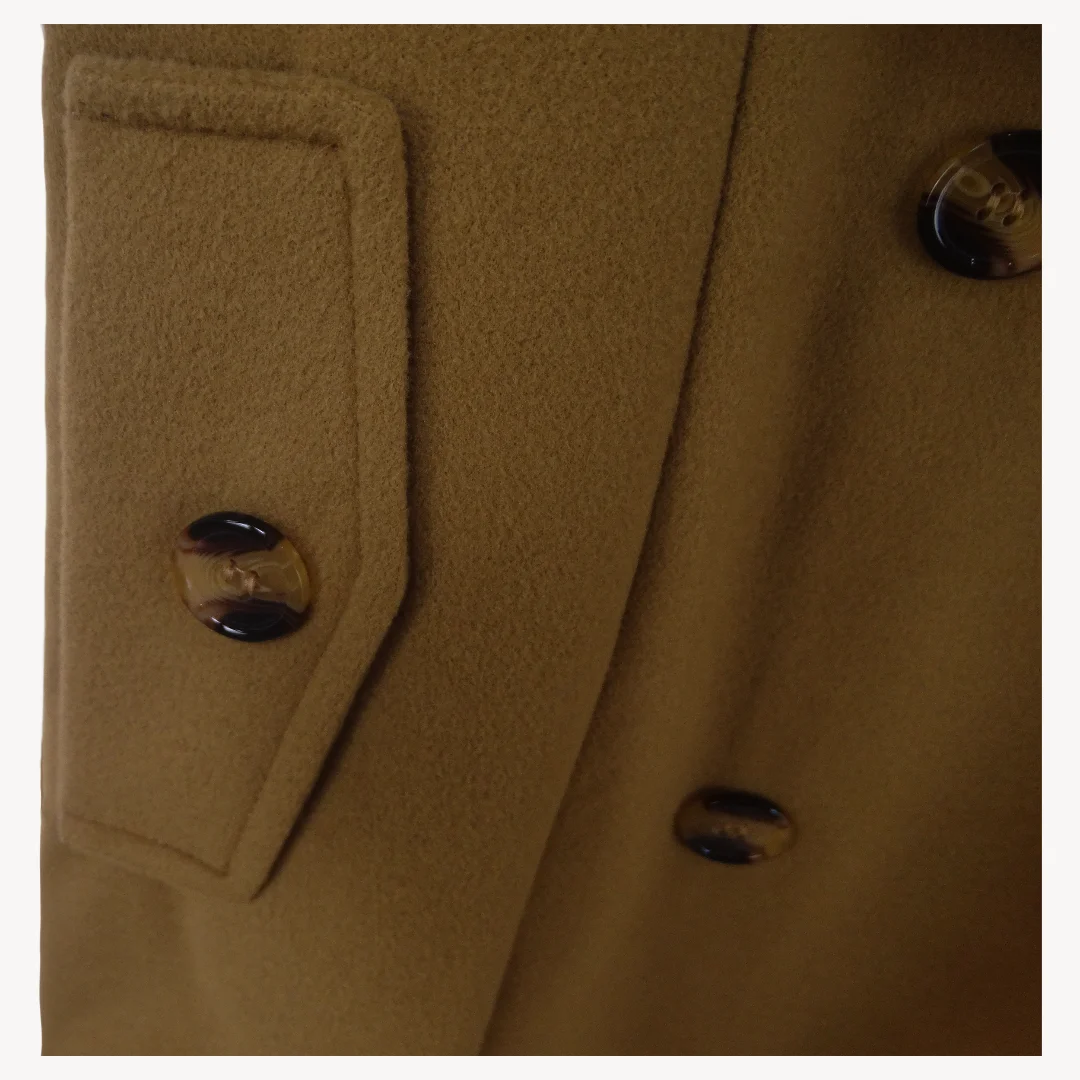 Hooded Woolen Overcoat - Women's Mid-Length Double-Breasted Winter Jacket