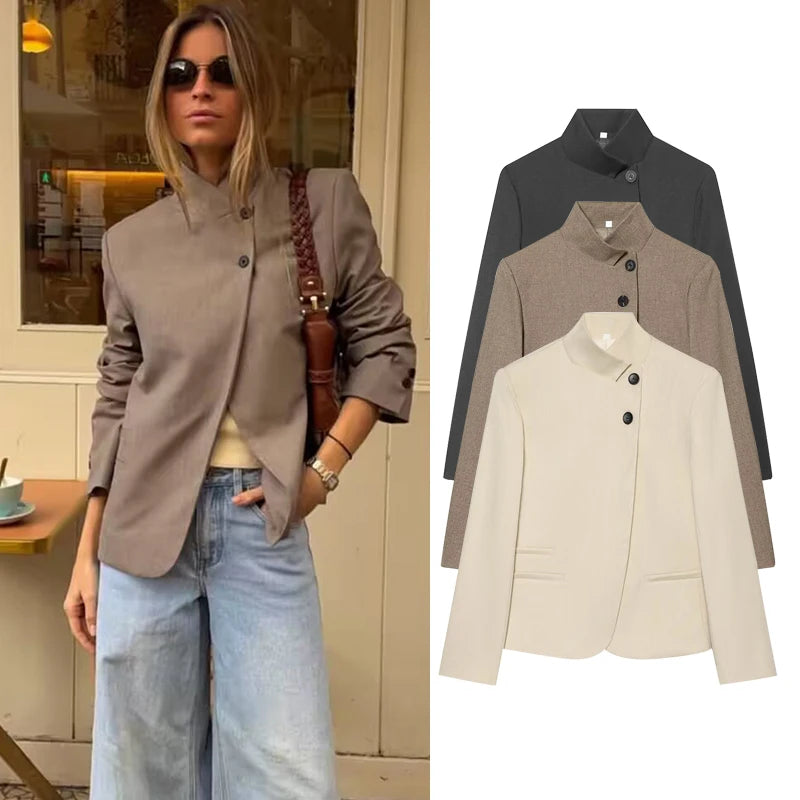 Elegant Travel Blazer - Women's Lightweight Spring Jacket