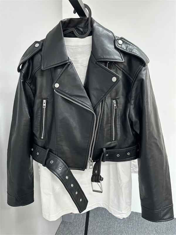 Rubee Women's Jacket Cropped Leather