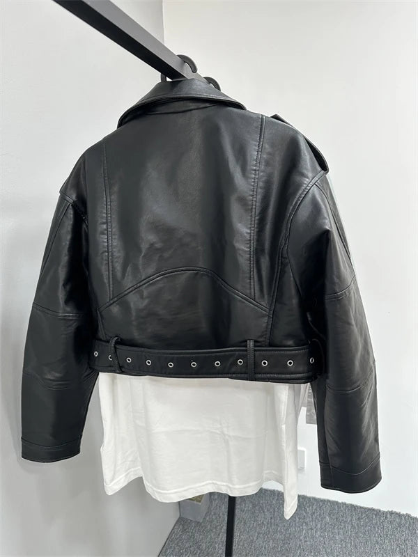 Rubee Women's Jacket Cropped Leather