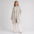 Rubee Women's Trench Coat Open-Stitch Long Polyester