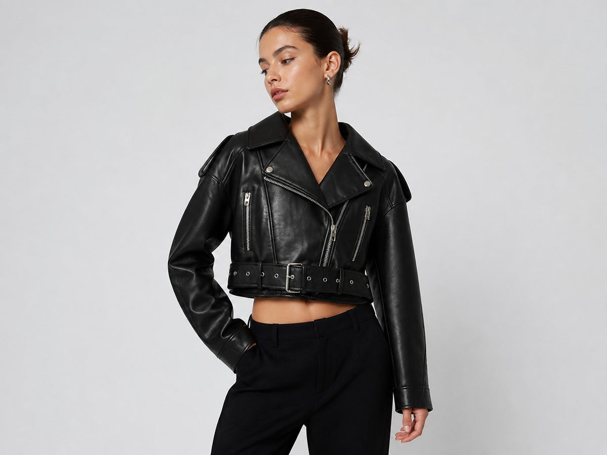 Rubee Women's Jacket Cropped Leather