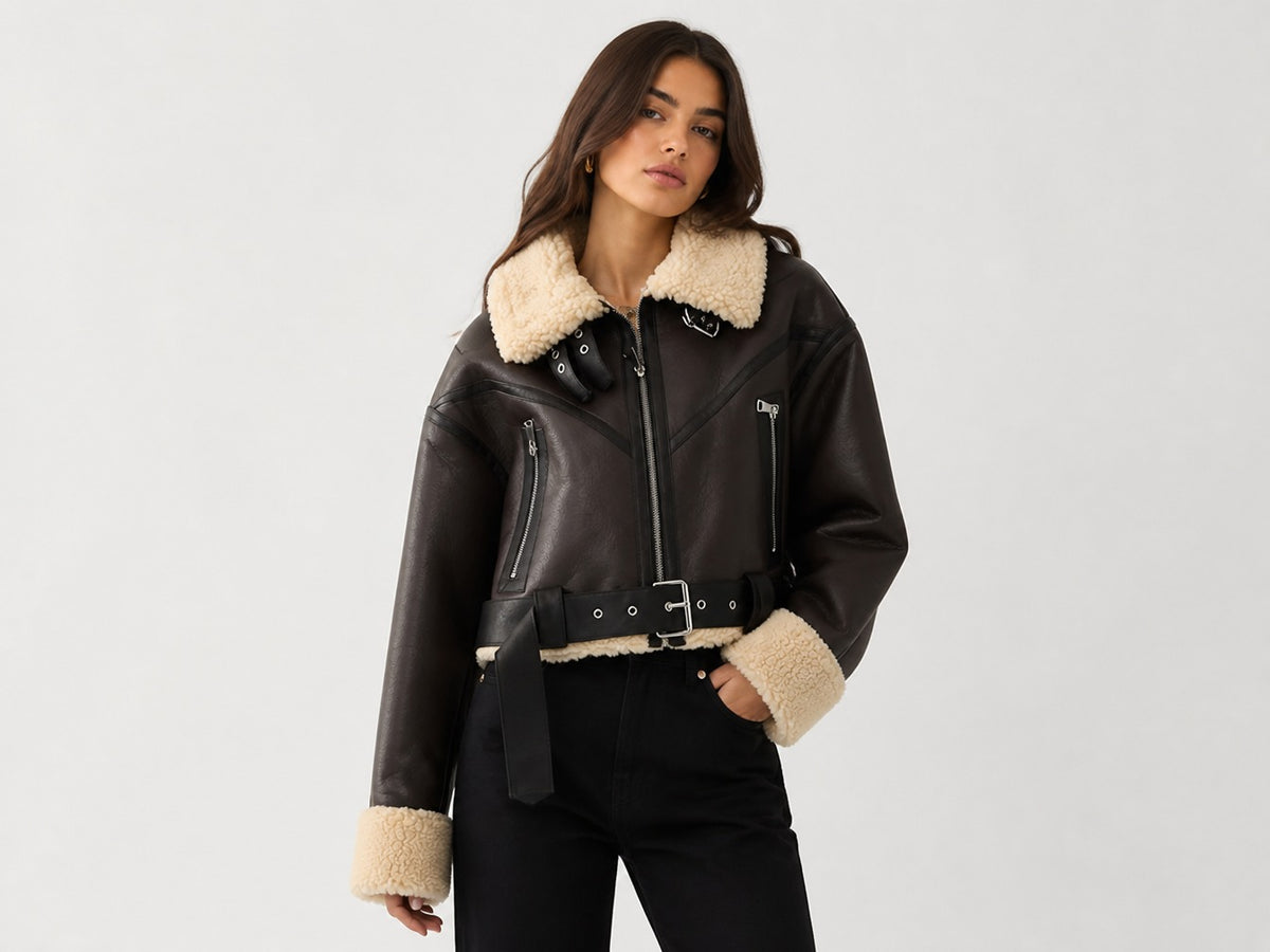 Rubee Women's Jacket Shearling Leather